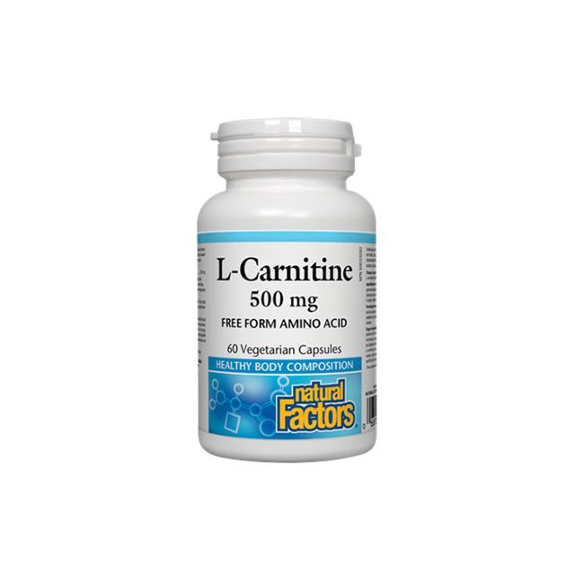 L-Carnitine 500mg 60 cps, Natural Factors