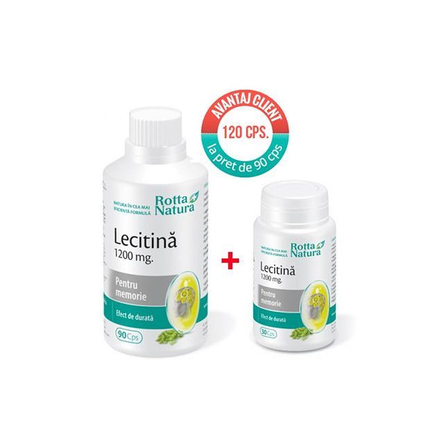 Lecitina 1200mg 90 cps, Rotta Natura 
