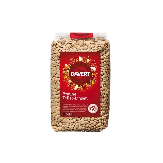 Linte maro bio 500g, Davert