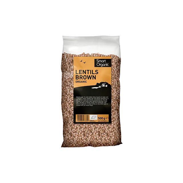 Linte maro bio 500g, Smart Organic