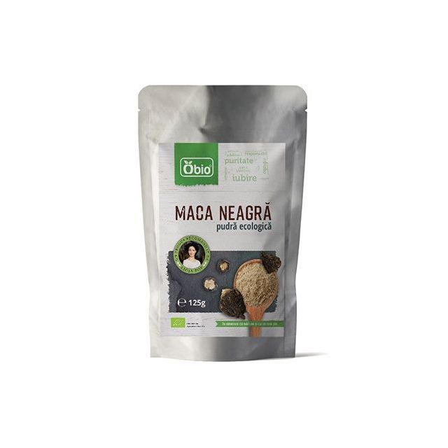 Maca neagra pudra raw bio 125g, Obio