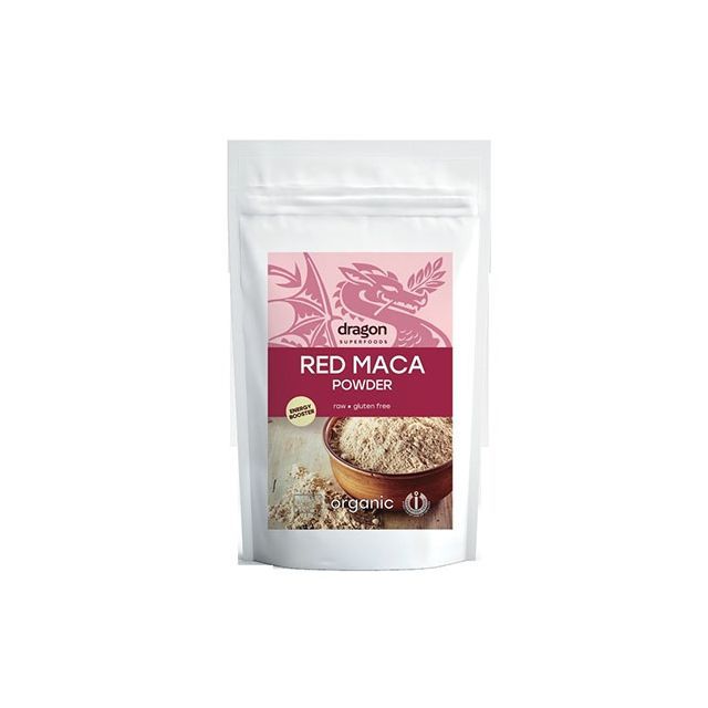 Maca rosie pudra raw bio 100g, Dragon Superfoods