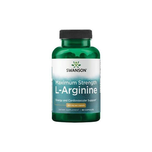 Maximum Strength L-Arginine  850mg 90 cps, Swanson