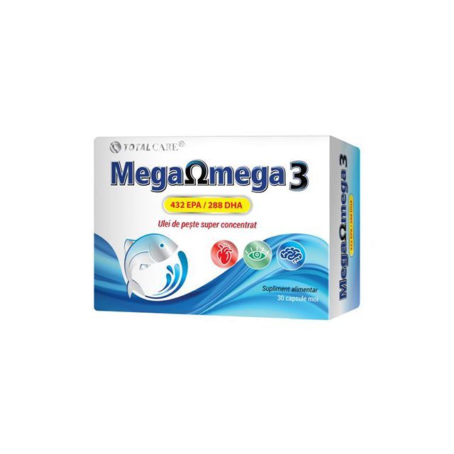 Mega Omega 3 Ulei de peste super concentrat 30 cps, Cosmopharm