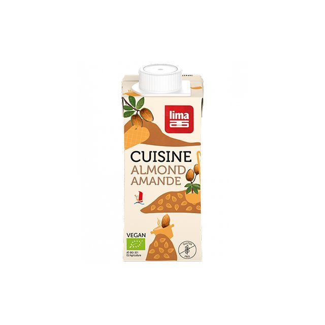Crema de migdale pentru gatit bio 200ml, Lima