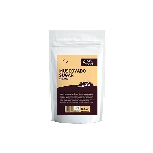 Zahar brun Muscovado bio 300g, Smart Organic