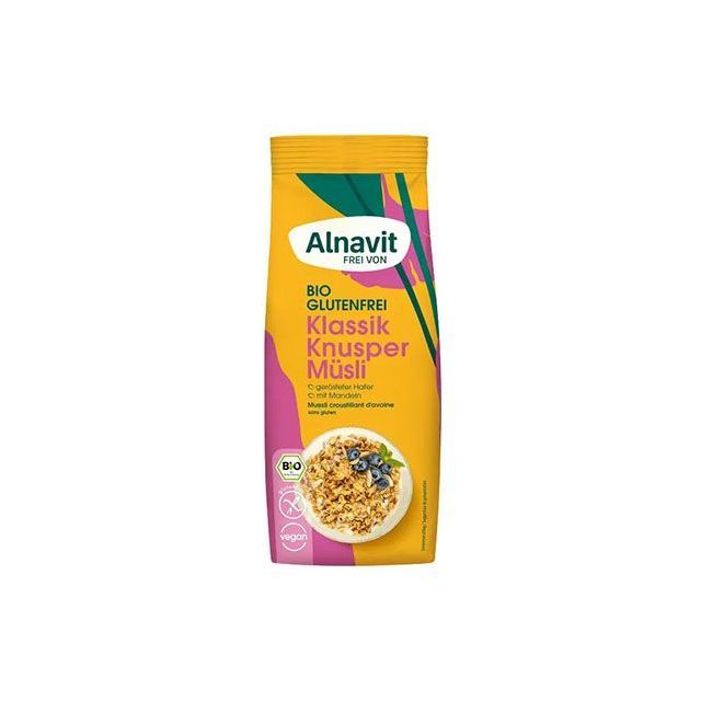 Musli crocant clasic fara gluten, bio 350g, Alnavit