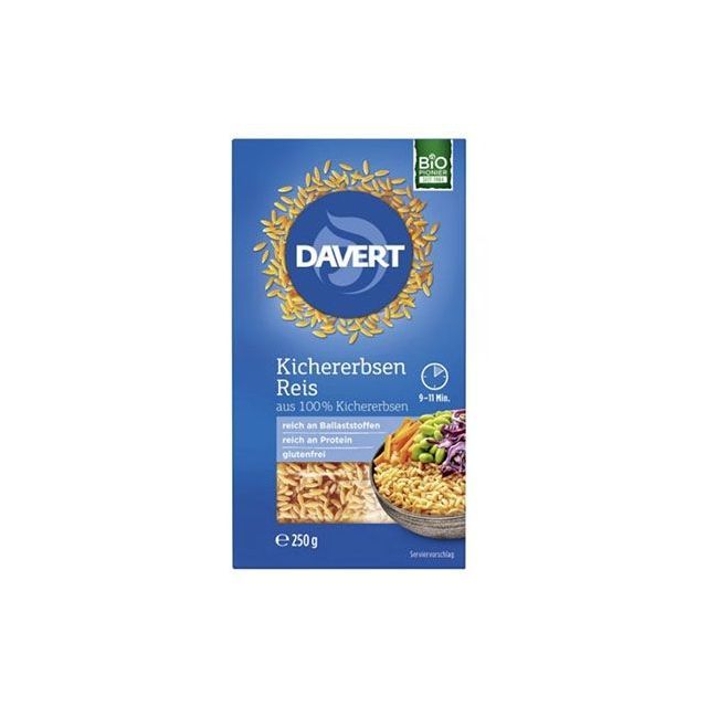 Naut in forma de orez fara gluten 250g, Davert