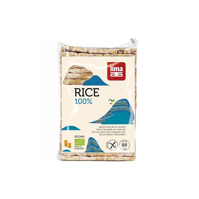 Rondele rectangulare de orez expandat cu sare bio 130g, Lima