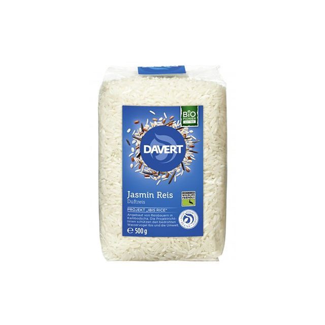 Orez Jasmin alb bio 500g, Davert