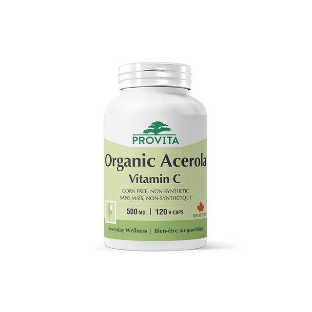 Organic Acerola Vitamin C 120 cps, Provita Nutrition