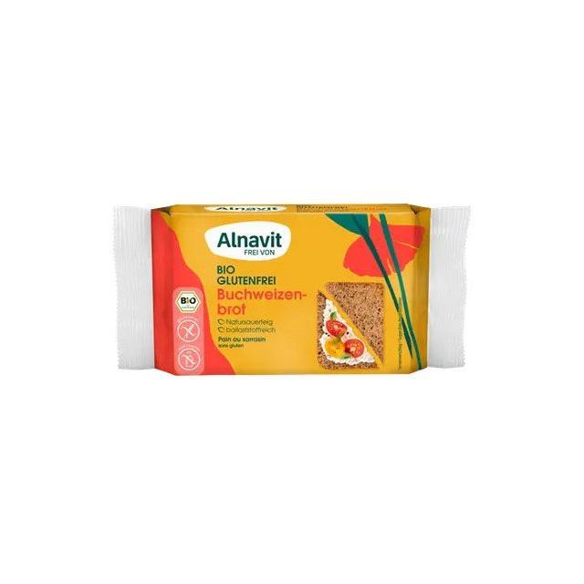 Paine cu hrisca fara gluten, bio, 250g Alnavit