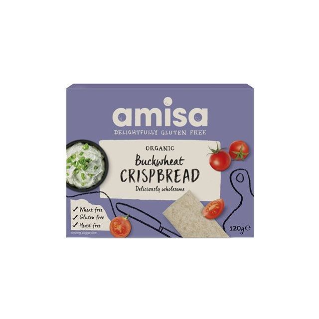 Crispbread (painici) din hrisca integrala fara gluten bio 120g, Amisa