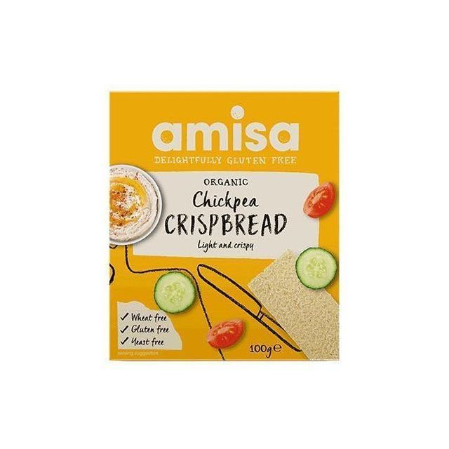 Crispbread (painici) cu naut fara gluten bio 100g, Amisa