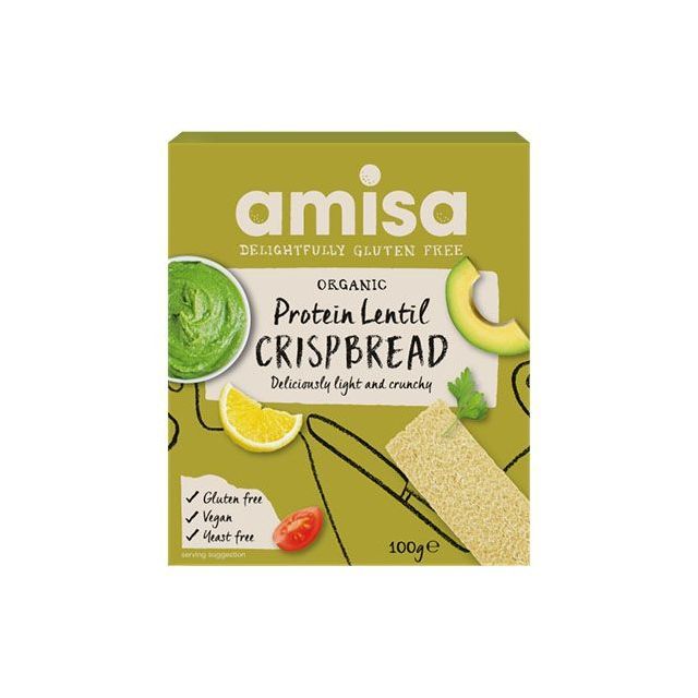Crispbread (painici) proteice cu linte fara gluten eco 100g, Amisa