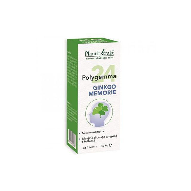 Polygemma 24 - Ginkgo Memorie 50ml, Plantextrakt
