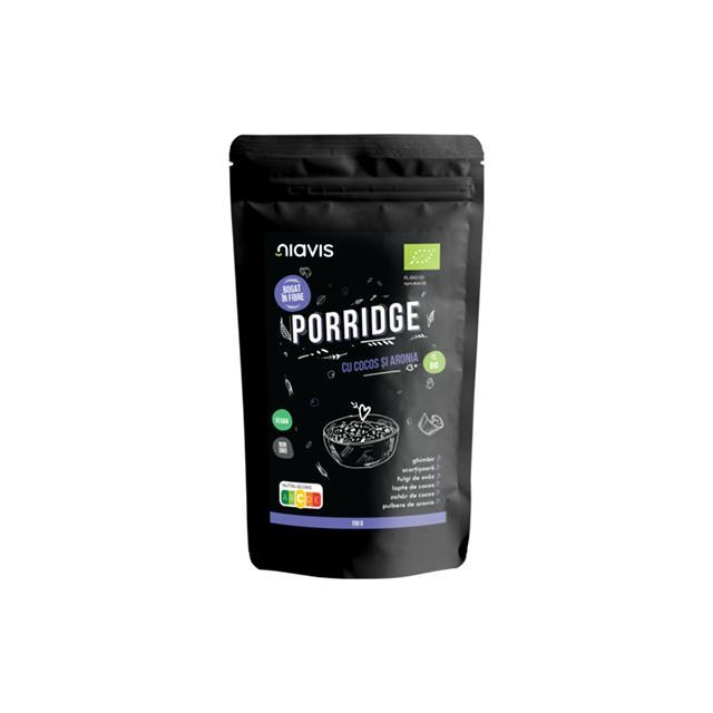 Porridge cu Cocos si Aronia Ecologic/Bio 150g, Niavis