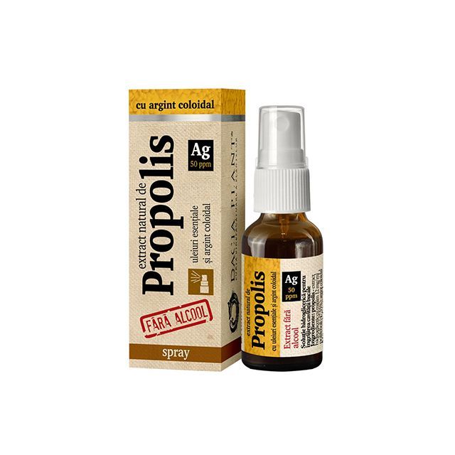 Propolis cu Argint Coloidal fara alcool spray 20ml, Dacia Plant