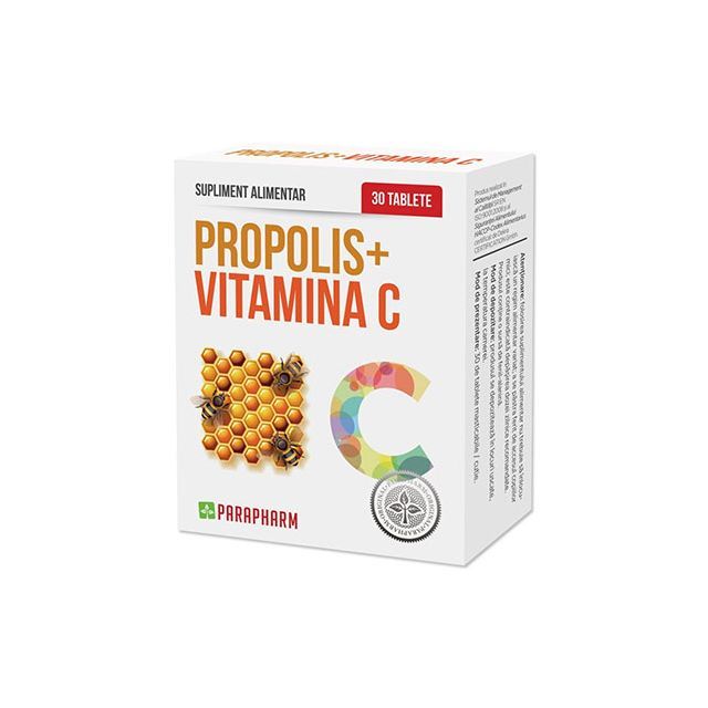 Propolis+Vitamina C 30 tbl, Parapharm