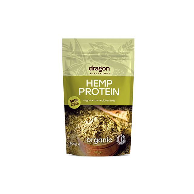 Pudra proteica din canepa raw bio 200g, Dragon Superfoods