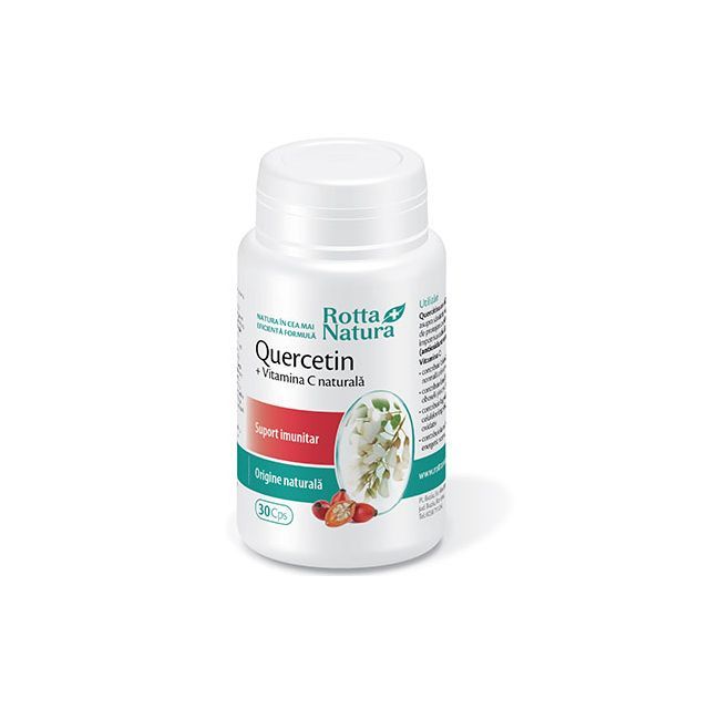 Quercetin + Vitamina C naturala 30 cps, Rotta Natura