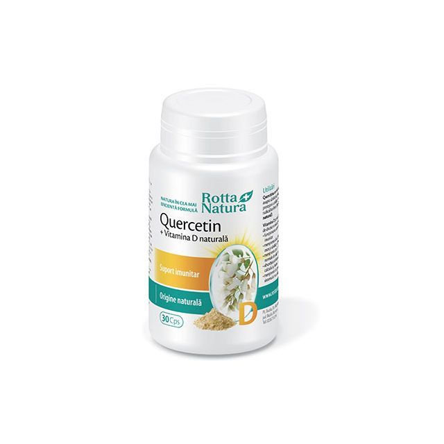 Quercetin + Vitamina D naturala 30 cps, Rotta Natura