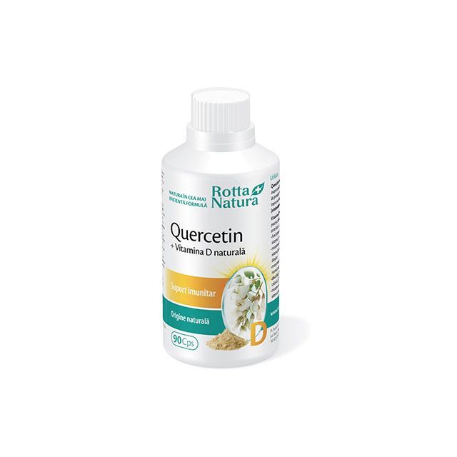 Quercetin + Vitamina D naturala 90 cps, Rotta Natura