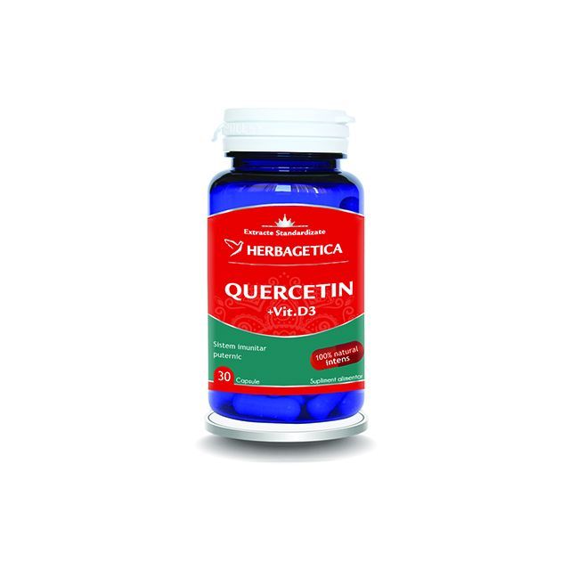 Quercetin cu Vitamina D3 30 cps, Herbagetica