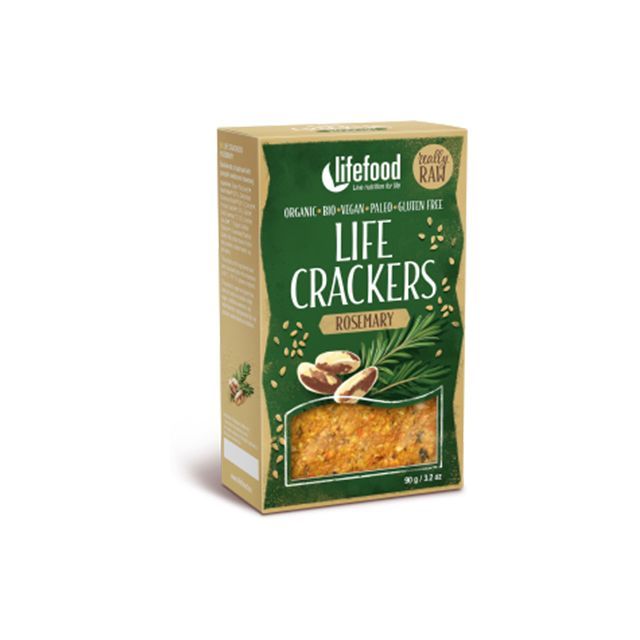 Lifecrackers cu rozmarin raw bio 90g, Lifefood