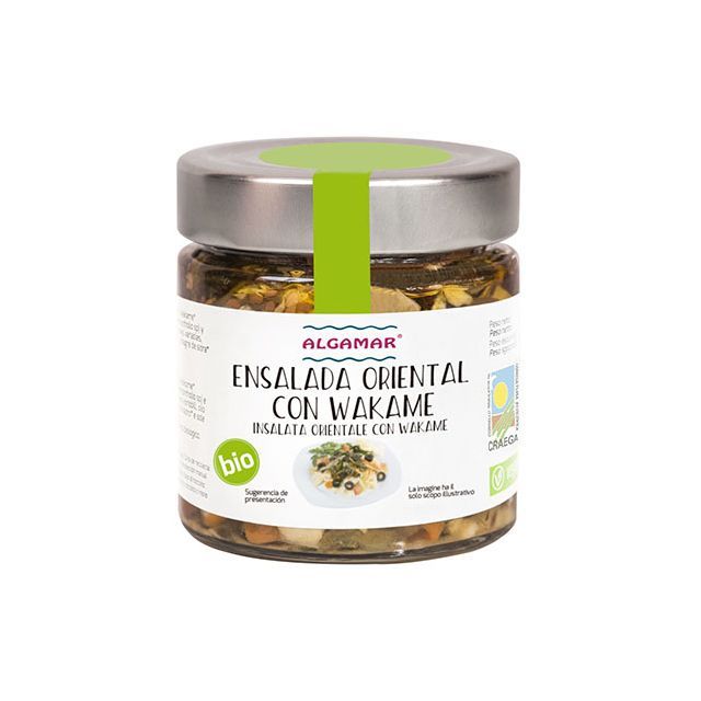 Salata orientala cu alge wakame bio 190g, Algamar