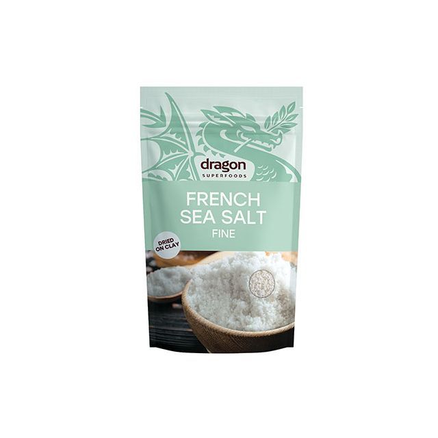 Sare pura de mare franceza (sare celtica) fina 500g, Dragon Superfoods