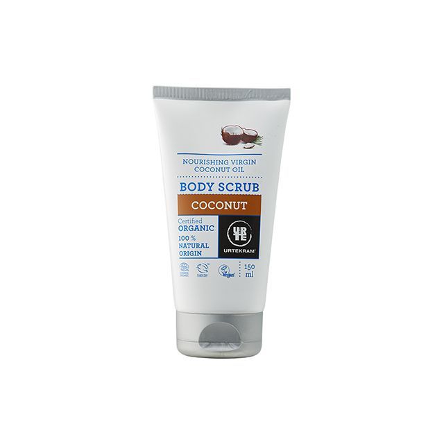 Scrub bio pentru corp cu cocos si acid hialuronic 150ml, Urtekram