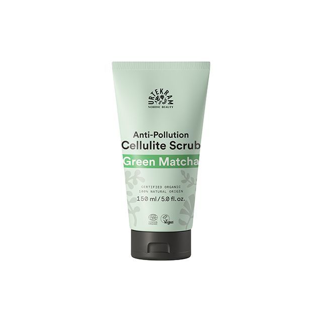 Scrub corp organic cu ceai verde matcha, micro alge si chili cu efect anticelulita 150ml, Urtekram