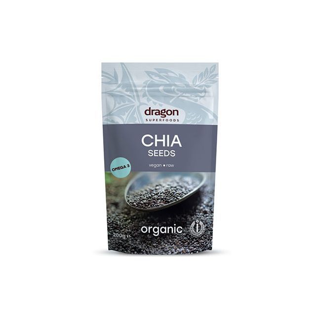 Seminte de chia raw bio 200g, Dragon Superfoods