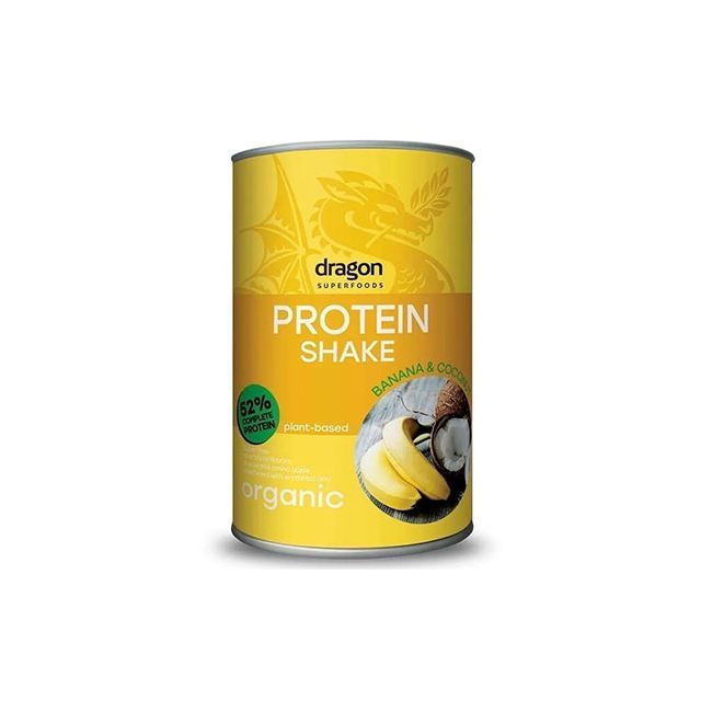 Shake proteic banane si cocos bio 450g, Dragon Superfoods