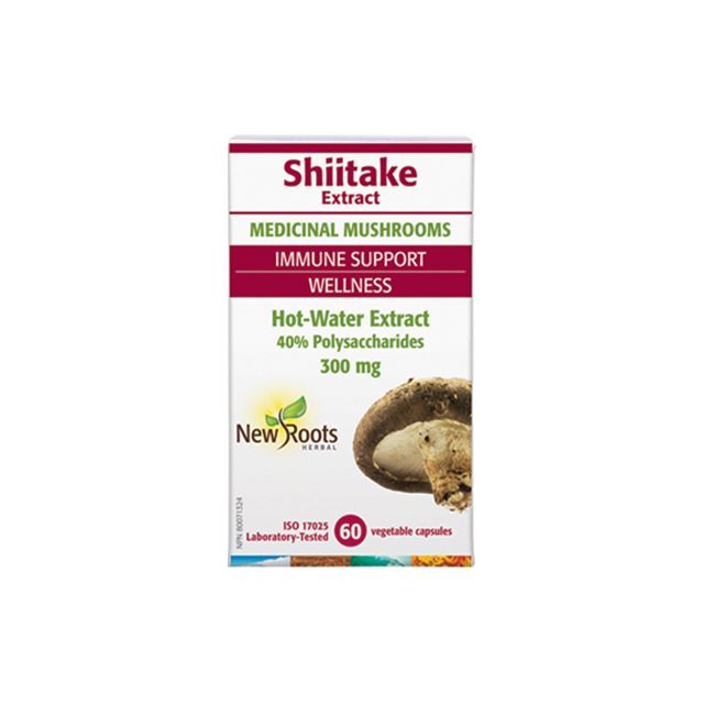 Shiitake Extract 300mg 60 cps, New Roots