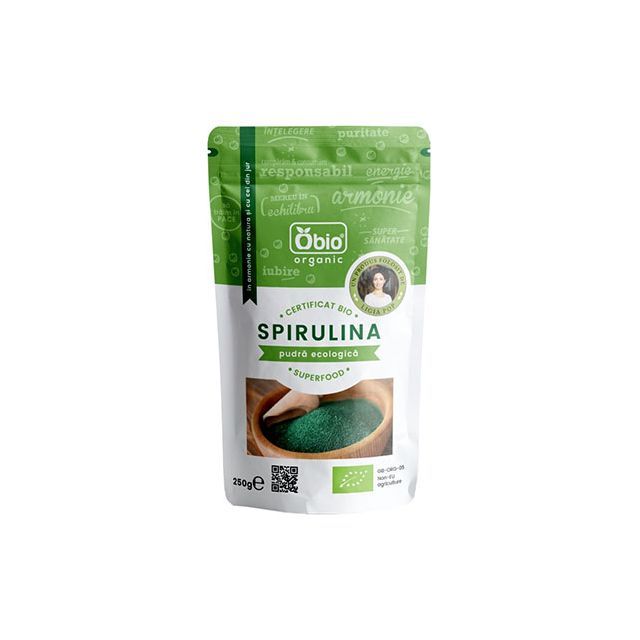 Spirulina pulbere bio 250g, Obio