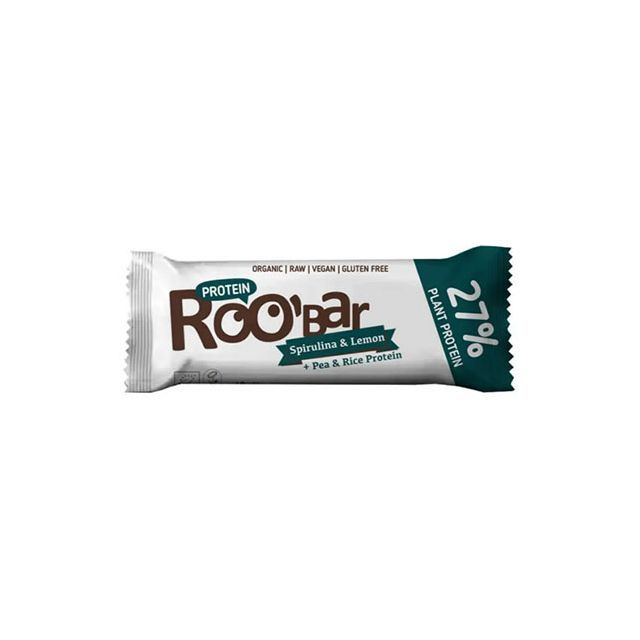 Baton proteic spirulina lamaie raw bio 40g, Roobar