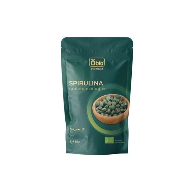 Spirulina tablete raw bio 50g (100tbl), Obio