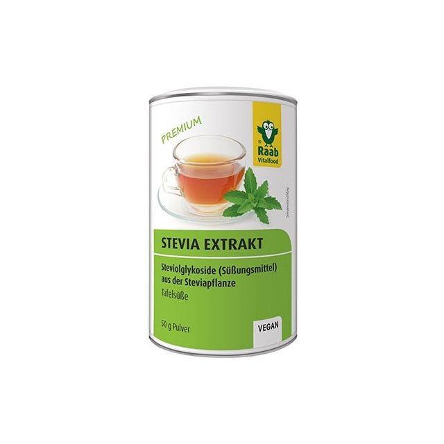 Stevia pulbere extract solubil premium 50g, Raab Vilatfood
