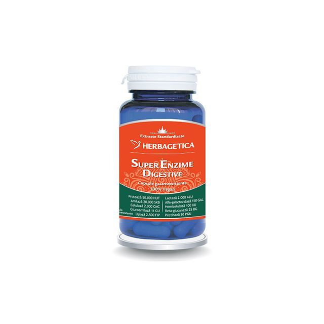 Super Enzime Digestive 10 cps, Herbagetica