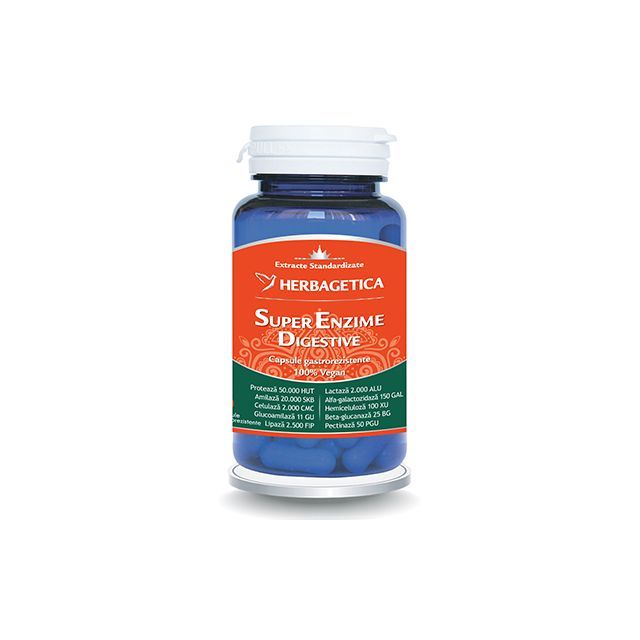 Super Enzime Digestive 60 cps, Herbagetica