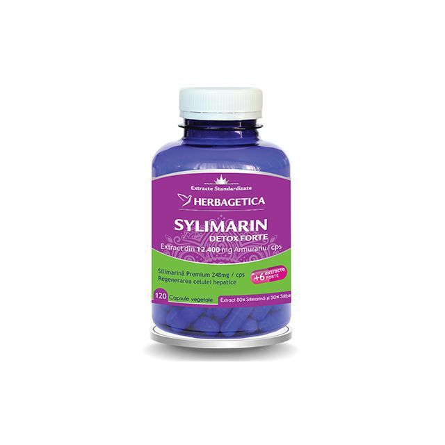 Silymarin Detox Forte 120 cps, Herbagetica