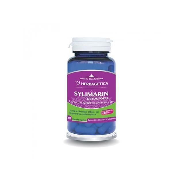 Silymarin Detox Forte 30 cps, Herbagetica