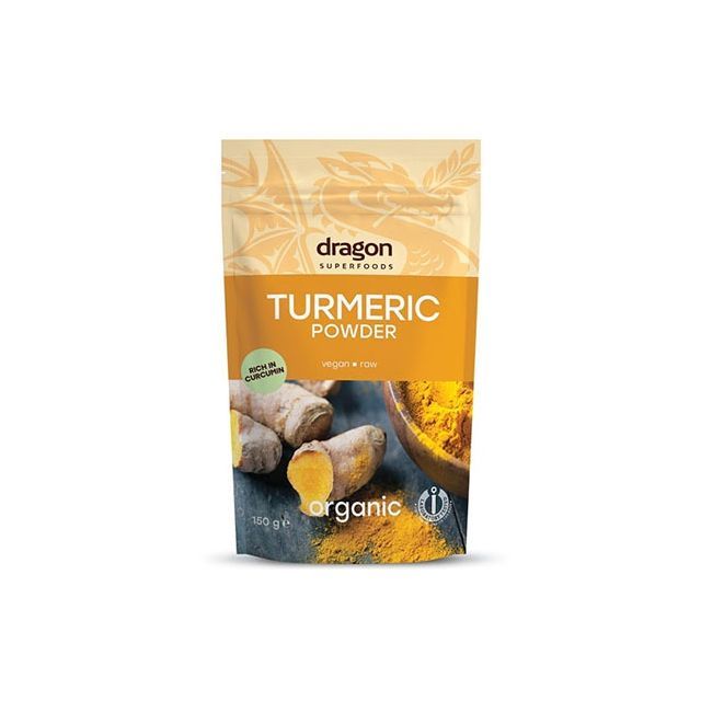 Turmeric (curcuma) bio pudra 150g, Dragon Superfoods