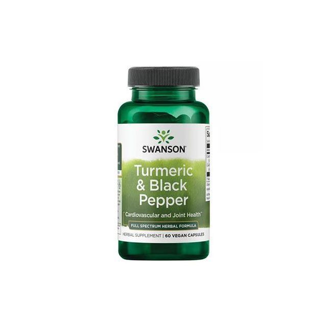 Turmeric & Black Pepper 60 cps, Swanson