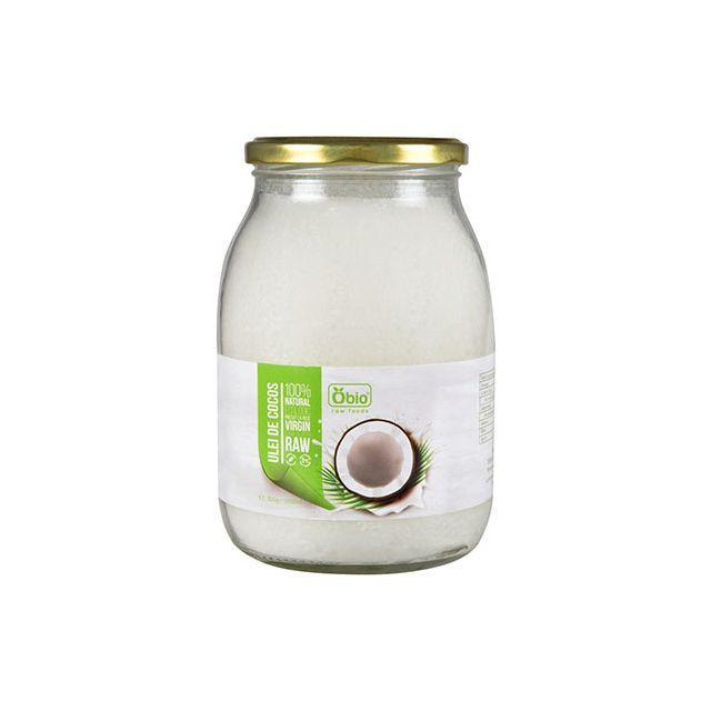 Ulei de cocos virgin raw bio 1000ml/920g, Obio