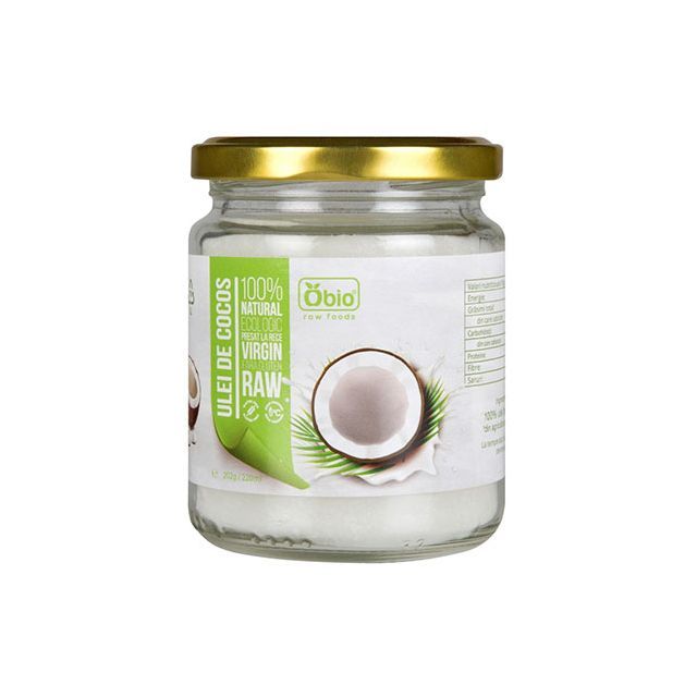 Ulei de cocos virgin raw bio 220ml, Obio