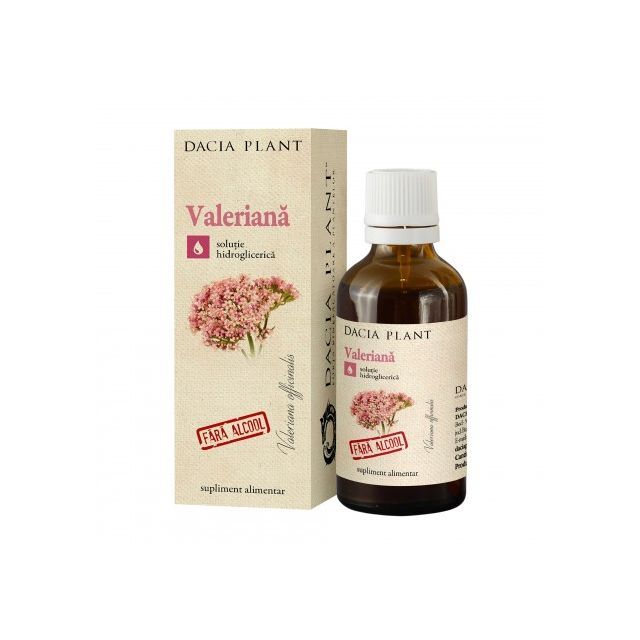 Valeriana tinctura fara alcool 50ml, Dacia Plant