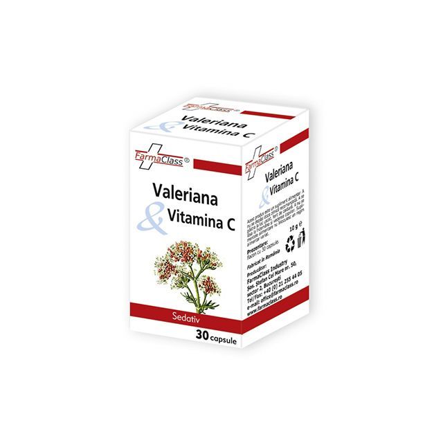 Valeriana & Vitamina C 30 cps, FarmaClass